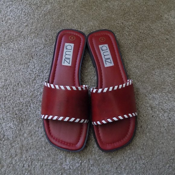 g.wiz Shoes Dark Red And White Sandals Poshmark